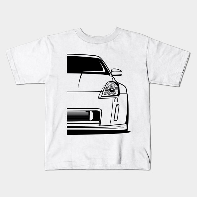 Front 350Z JDM Kids T-Shirt by GoldenTuners